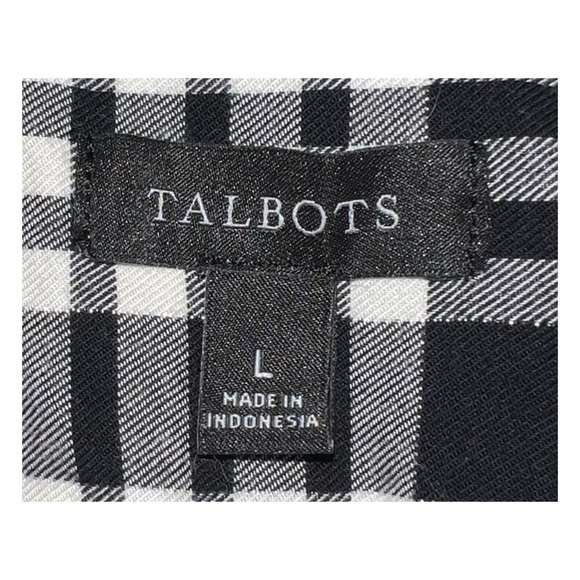 Talbots - Pencil Plaid Button Front Shirt - Size Large - Picture 6 of 7